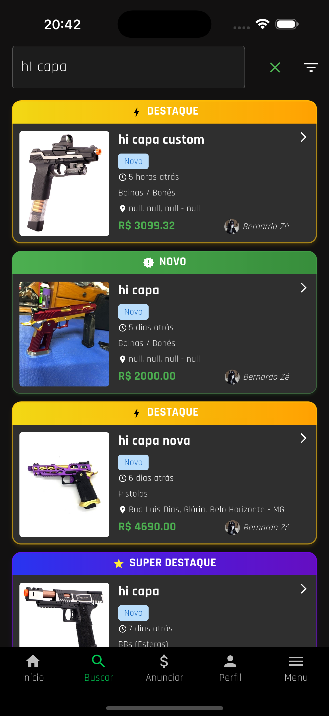 Screenshot do app - Detalhes do produto